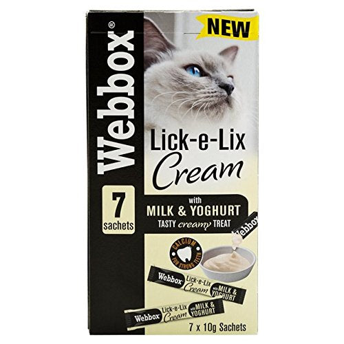 Webbox Cats Delight Lick E Lix Cream with Yoghurt and Milk 7pcs Case of 17 - PawsPlanet Australia