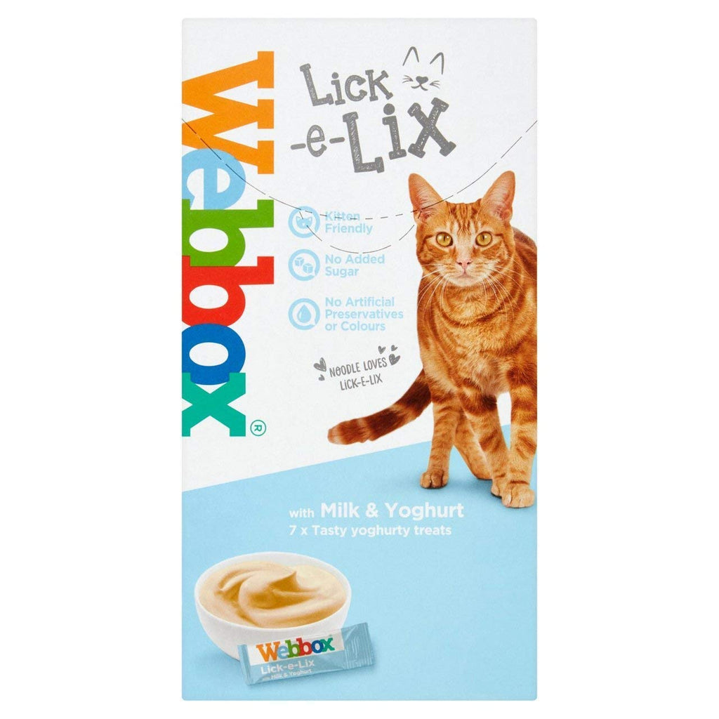 Webbox Cats Delight Lick E Lix Cream with Yoghurt and Milk 7x10gm Sachets - PawsPlanet Australia