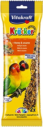 Vitakraft Kracker Treat Sticks for Lovebirds with Honey and Sesame, 2pk, Case of 5 - PawsPlanet Australia