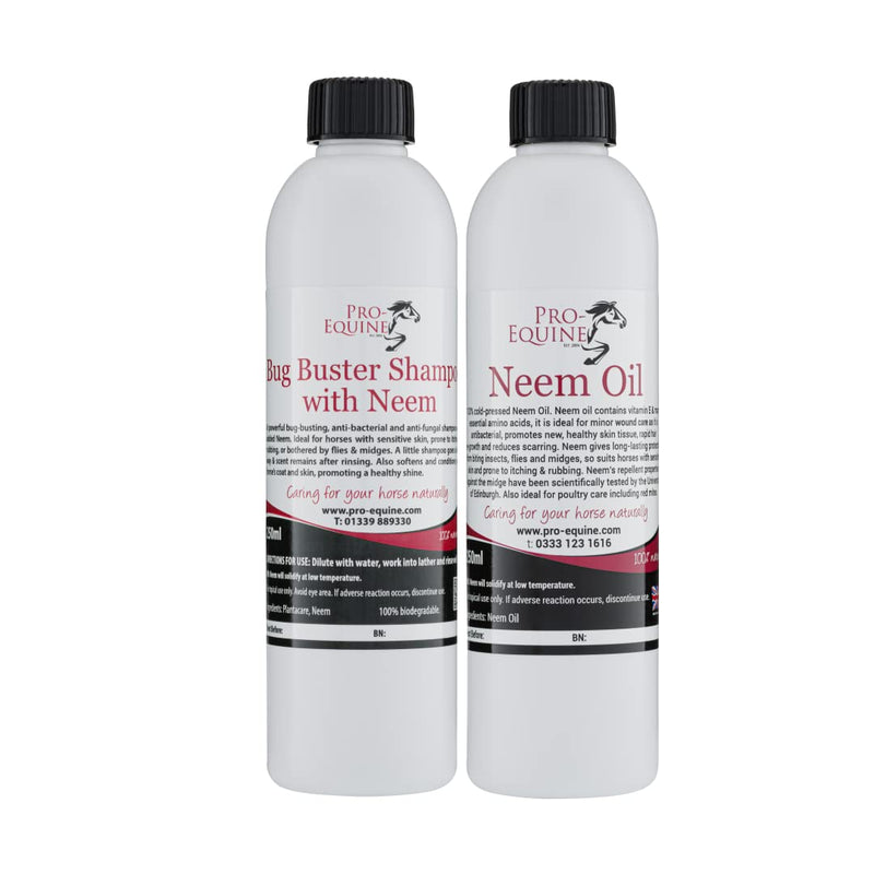 Pro-Equine Sweet Itch Shampoo and Neem Oil twin pack - PawsPlanet Australia