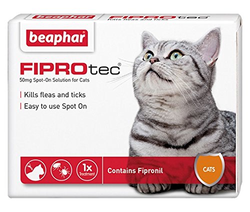 Beaphar® FIPROtec® Kill Flea Ticks Spot On Drop Treatment Protection for Small Medium Large XL Dogs Puppies & Cats (Cats, 1 Treatment) - PawsPlanet Australia