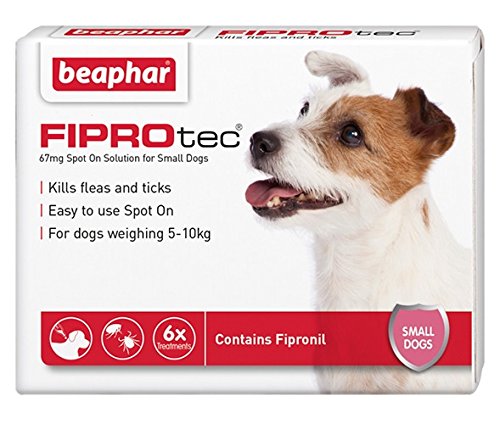 Beaphar® FIPROtec® Kill Flea Ticks Spot On Drop Treatment Protection for Small Medium Large XL Dogs Puppies & Cats (Small Dog 5-10kg, 6 Treatments) - PawsPlanet Australia