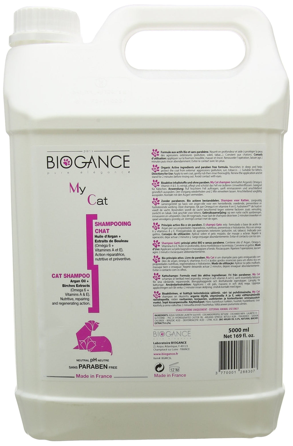 Biogance Cat Shampoo 5 Litre - PawsPlanet Australia