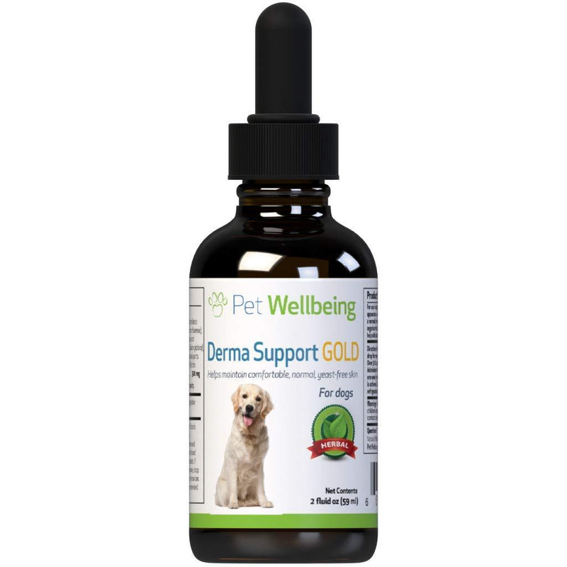 Pet Wellbeing - Derma Support Gold - Natural Support For Healthy Coat In Dogs - 2Oz(59Ml) - PawsPlanet Australia