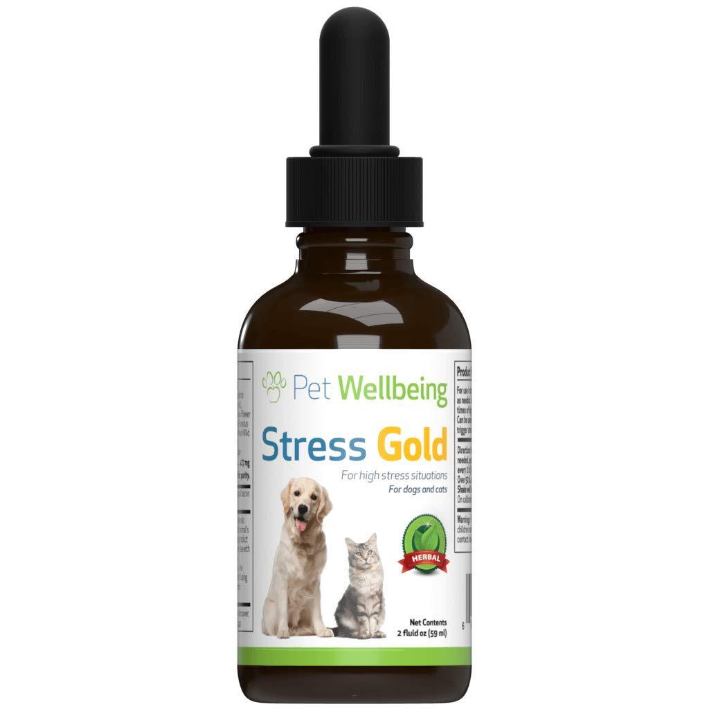 Pet Wellbeing - Stress Gold For Dogs - Organic Natural Dog Calming And Anxiety Relief - 2 Oz(59Ml) - PawsPlanet Australia