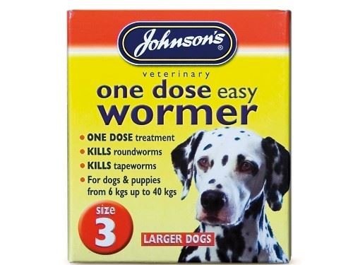 (2 Pack) Johnson's Vet - Easy Dose Wormer Size 3 Large Dog 4 Tabs - PawsPlanet Australia