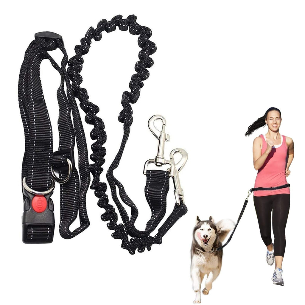 ADOGO® Hands Free Running Dog Lead, Multifunctional Adjustable Dog Leash, Dog Walking Lead, Adjustable Dog Seat Belt With Elastic Bungee And Reflective Stripe For Puppy, Large Dog Lead - PawsPlanet Australia