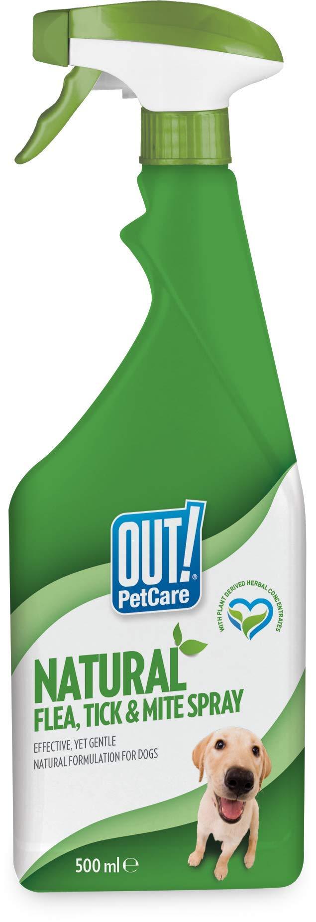 OUT! Natural Flea, Tick and Mite Treatment Spray, 500 ml - PawsPlanet Australia