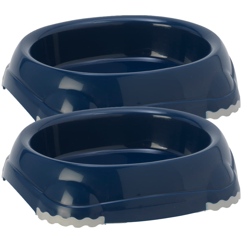 CatCentre® 2 x Non Slip Dark Blue Cat Bowls - 0.2L Food & Drink Dishes Cat Kitten Dog Puppy D. Blue Bowl 0.2L - PawsPlanet Australia