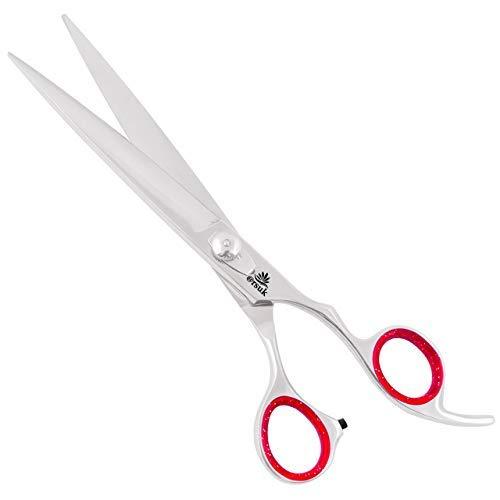 ARSUK Professional Pet Dog Grooming Scissors Japanese Steel (J2 Steel) With Adjustable Screw System, Finger Rest And Removable Finger Inserts-100% Satisfaction Guaranteed 6.5" - PawsPlanet Australia