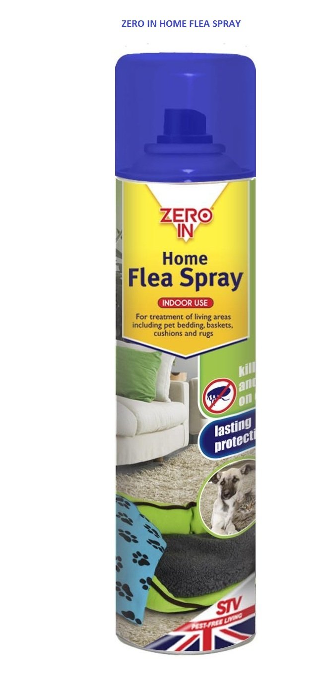 HOME FLEA SPRAY ZERO IN SPRAY ANIMALS FLEA KILLER CAT DOG PROTECTION 300ml (SINGLE ) - PawsPlanet Australia