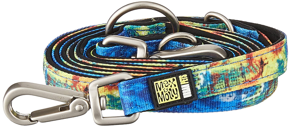 Max & Molly Multi-Functional Dog Lead in Various Sizes and Designs S Rio Blue - PawsPlanet Australia