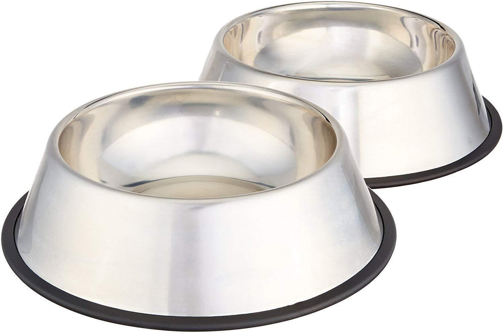 Amazon Basics Stainless Steel Dog Bowl Two-Pack - PawsPlanet Australia