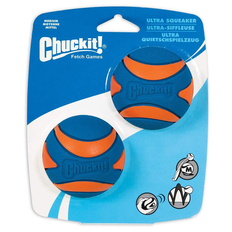 [Australia] - Chuckit! Ultra Squeaker Medium- 2 Pack Multi 