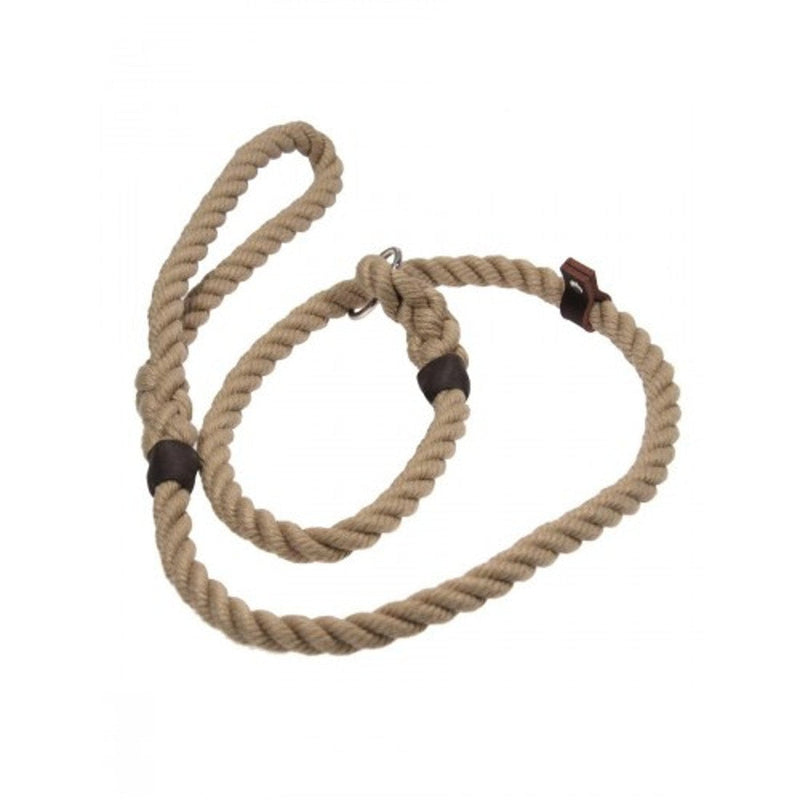 Bisley 10mm Natural Rope Slip Lead  Dog Training - Gun Dogs - Working Dogs- - PawsPlanet Australia