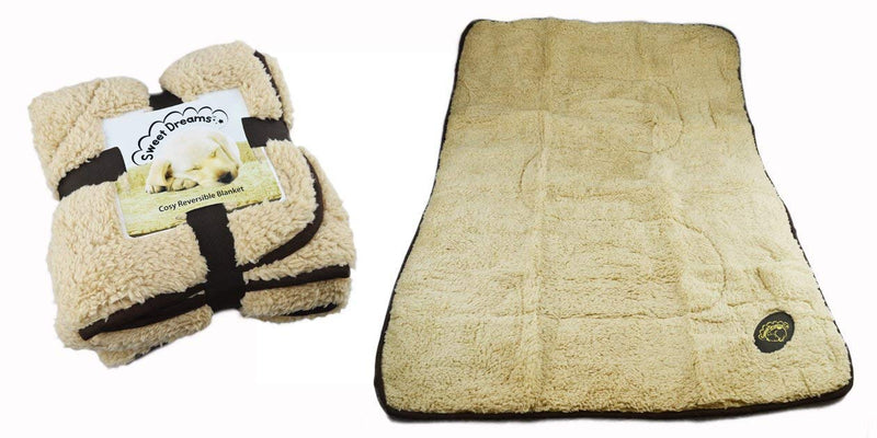 SWEET DREAM LUXURY DOUBLE SIDED COSY SNUGGLE PET BLANKET FOR DOGS CAT PUPPIES KITTENS - PawsPlanet Australia