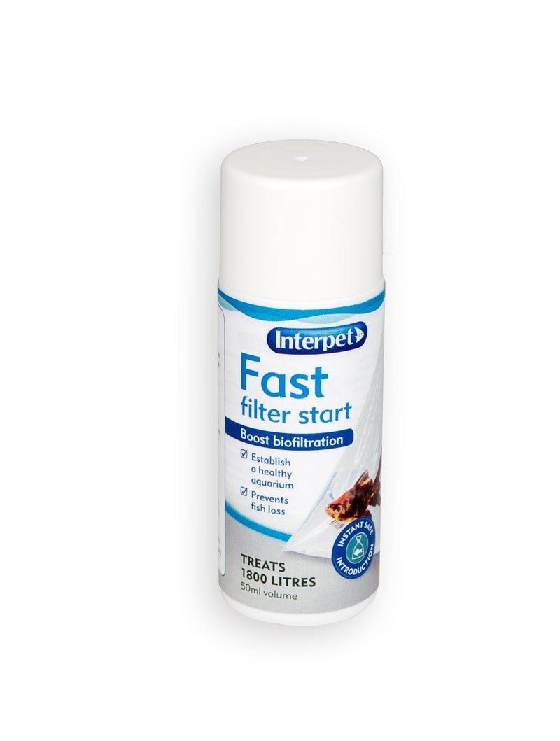 Interpet Fast Filter Start Treatment to Boost Aquarium Bio Filtration, 50 ml 50 ml (Pack of 1) - PawsPlanet Australia