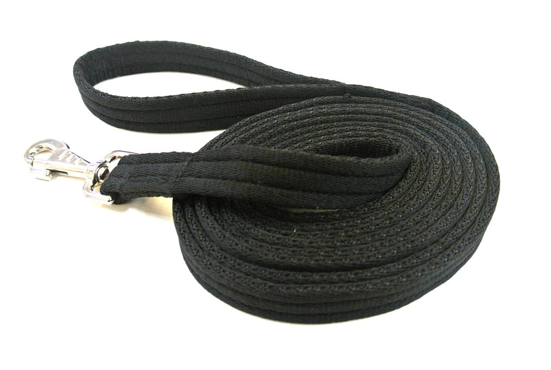 Church Products UK Horse Lunge Line Large Dog Lead Leash 25mm Black Padded Air Webbing Strong Very Soft Durable (5ft, 1.5 Metres Approx) 5ft (1.5 Metres) Approx - PawsPlanet Australia