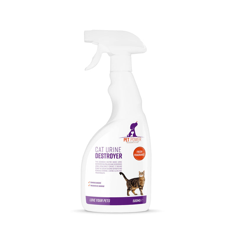 Pet Power Cat Urine Destroyer, Clear, 500 Millilitre - PawsPlanet Australia