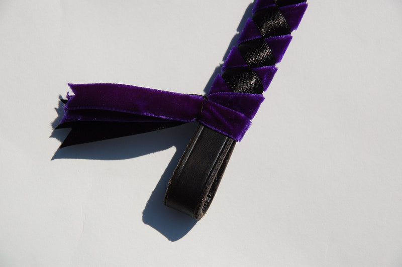 IV Horse Velvet Browbands Small Pony to Extra Full Purple and Black - PawsPlanet Australia