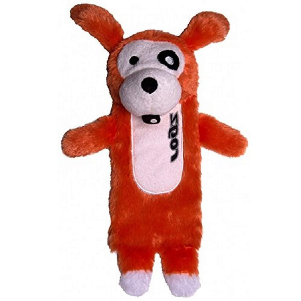 Rogz CS01 D Thinz Plush Dog Toy, Small, Orange - PawsPlanet Australia