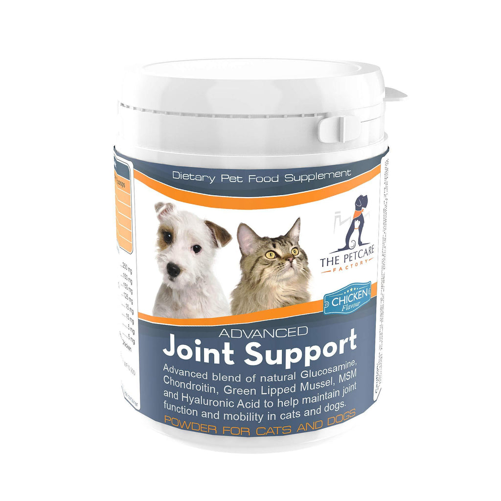 Advanced Joint Support Supplement Powder For Cats & Dogs, With Powerful Glucosamine, Chondroitin, Green Lipped Mussel, MSM, Curcumin & Hyaluronic Acid, Human Grade Ingredients, UK Manufactured - PawsPlanet Australia