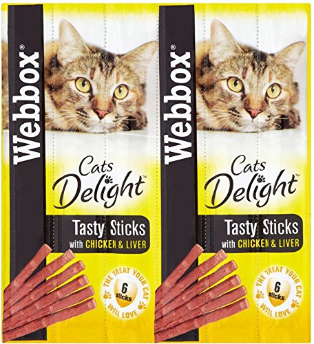 Webbox Cat Treat Chicken & Liver Sticks 6 Pack 30g - PawsPlanet Australia