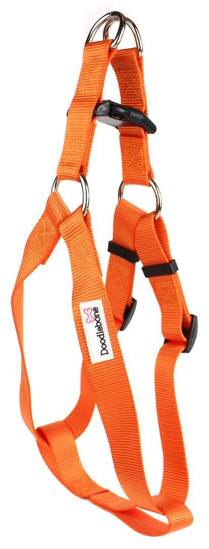 Doodlebone Bold Nylon Harness Orange Extra Small 15mm X30-40cm - PawsPlanet Australia