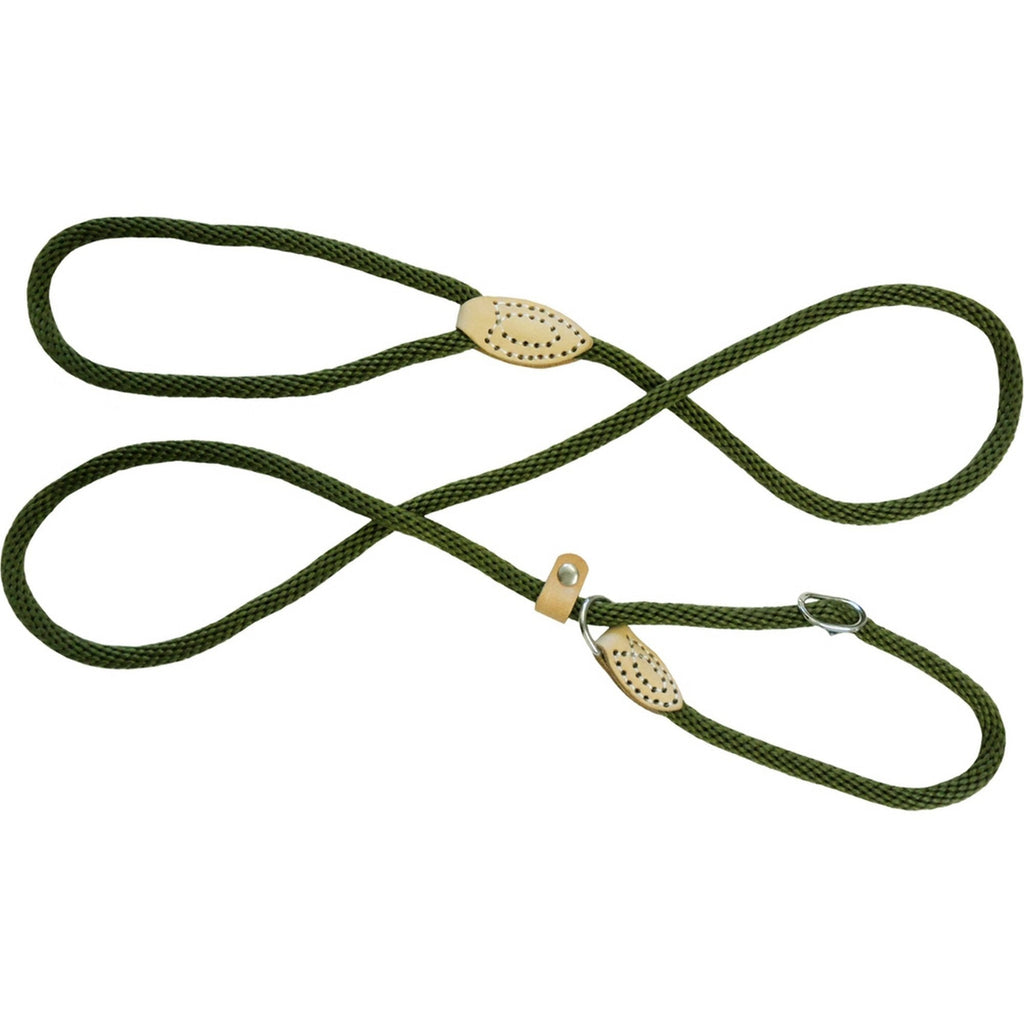 DOG & Co Supersoft Rope Slip Lead Green 8mm X60 - PawsPlanet Australia