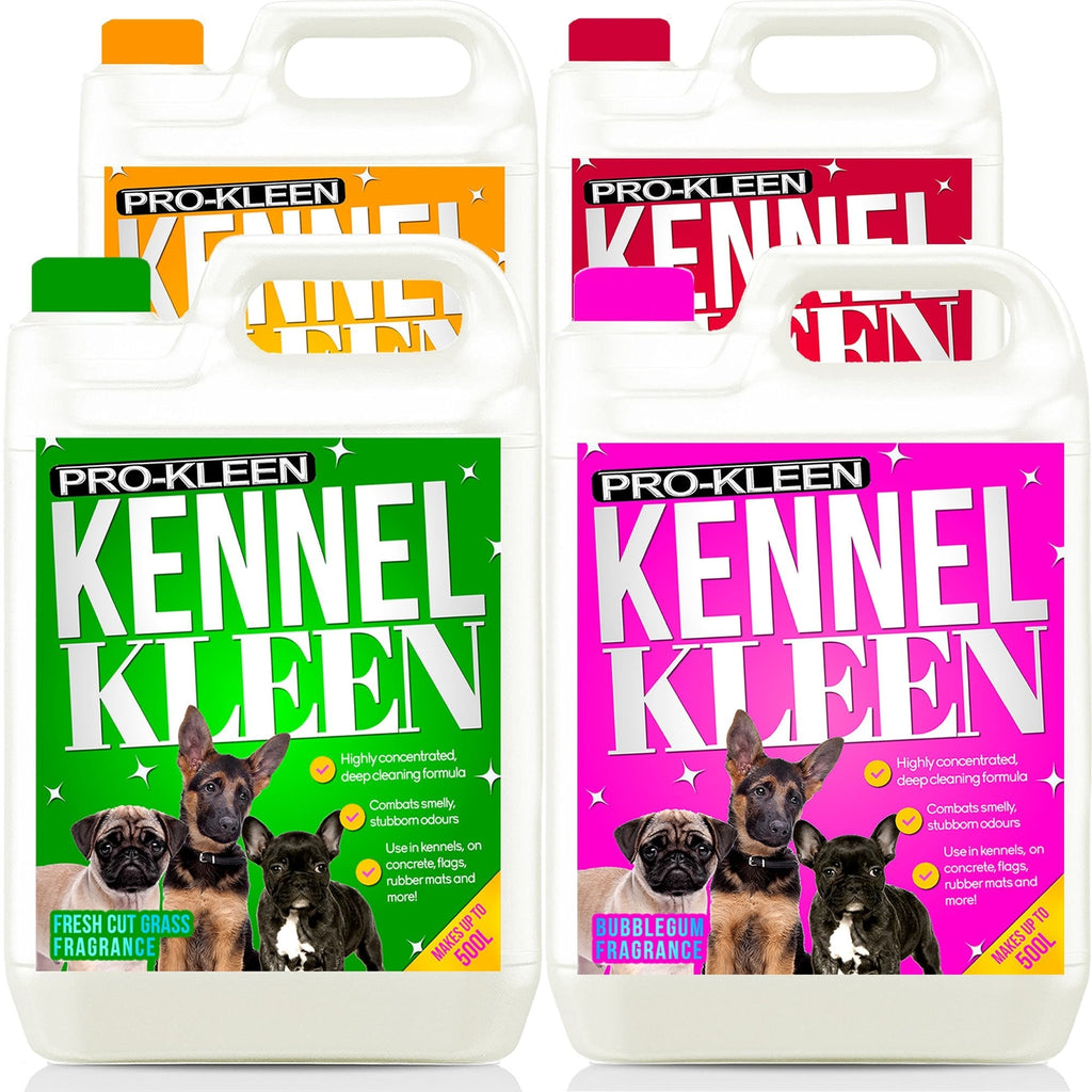 Pro-Kleen Kennel Disinfectant, Cleaner & Deodoriser (Bubblegum, Cherry, Lemon and Fresh Cut Grass Fragrance) - 20L Pack - Tested according to DVG (German Veterinary Medical Society) - PawsPlanet Australia
