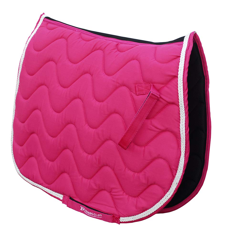 Rhinegold Wave Saddle Pad-Full-Raspberry - PawsPlanet Australia