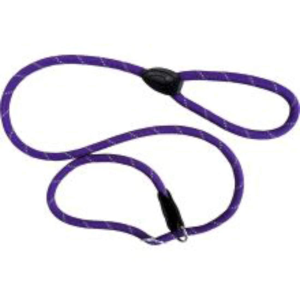 Other Dog & Co Mountain Rope Slip Lead Purple Reflective 150cm, clear - PawsPlanet Australia