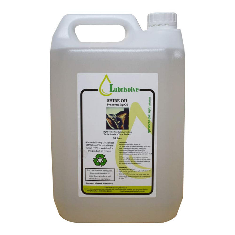 5 litres 100% Pure Shire Oil (Pig Oil) - PawsPlanet Australia