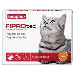 Beaphar FIPROtec Spot-On for Cats 6 x 3 Pipettes - PawsPlanet Australia