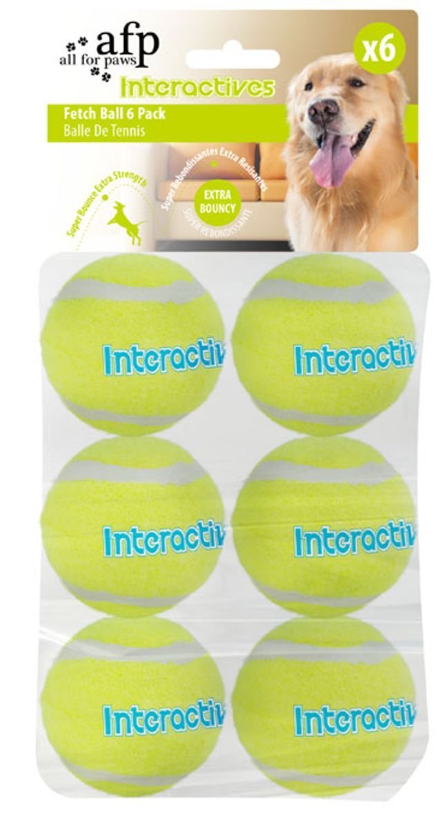 All For Paws Interactives Fetch Balls for Dogs 6-Pieces, 19.09 kg - PawsPlanet Australia