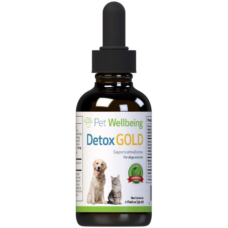 Pet Wellbeing - Detox Gold For Dogs - Natural Detoxifcation Support For Dogs - 2 Ounce (59Ml) - PawsPlanet Australia