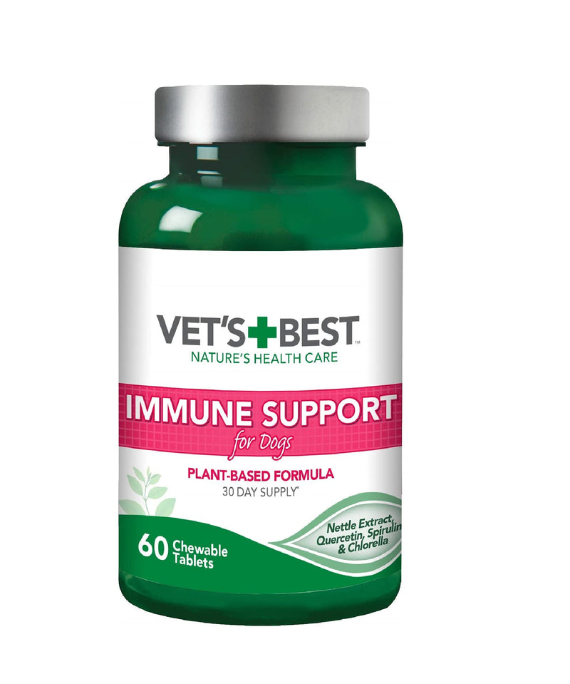 Vet's Best Immune Support Dog Supplement Promotes Healthy Immune System & Seasonal Allergy Relief (60 Tablets) - PawsPlanet Australia