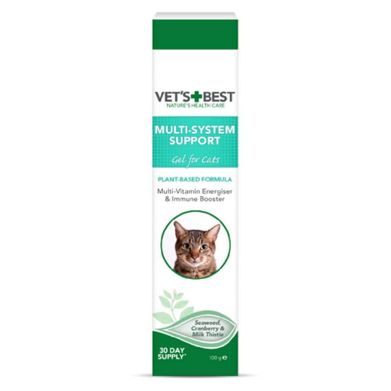 Vet's Best Multi-system support Cat Supplement Gel Promotes Healthy Immune System, 100g - PawsPlanet Australia