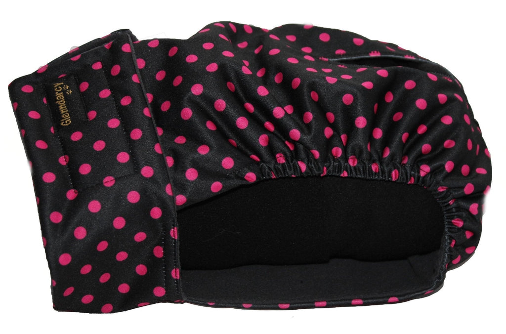 Glenndarcy Female Dog Season Nappy Diaper - Black Pink Dots Large Pants only - PawsPlanet Australia