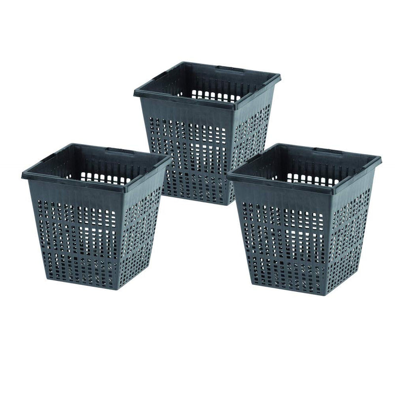 Other Square Baskets Pond Garden Planting Plants - Pack of 3 (X-Small 11x11x11cm) X-Small 11x11x11cm - PawsPlanet Australia