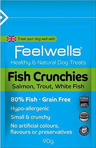 Feelwells Fish Crunchies Healthy & Natural Dog Treats 90g (One Pack) - PawsPlanet Australia