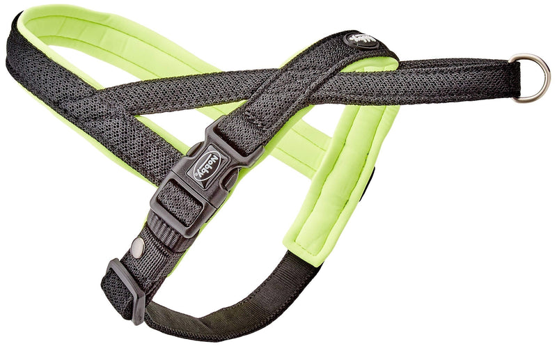 Nobby Preno Mesh Norwegian Harness, 38 - 50 cm+36 cm/20 - 25 mm, Neon Yellow - PawsPlanet Australia