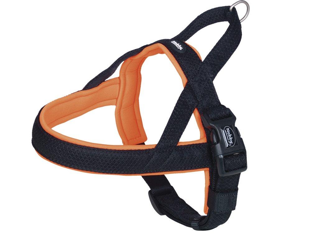 Nobby Preno Mesh Norwegian Harness, 38 - 50 cm+36 cm/20 - 25 mm, Neon Orange - PawsPlanet Australia