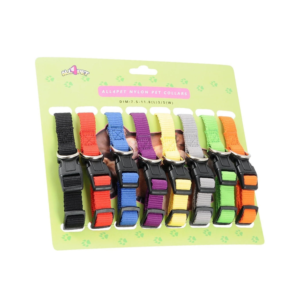 All4pet Soft Nylon Puppy ID Buckle Collars & Bands-Puppy Identification Litter Collars (set of 8) set of 8 - PawsPlanet Australia