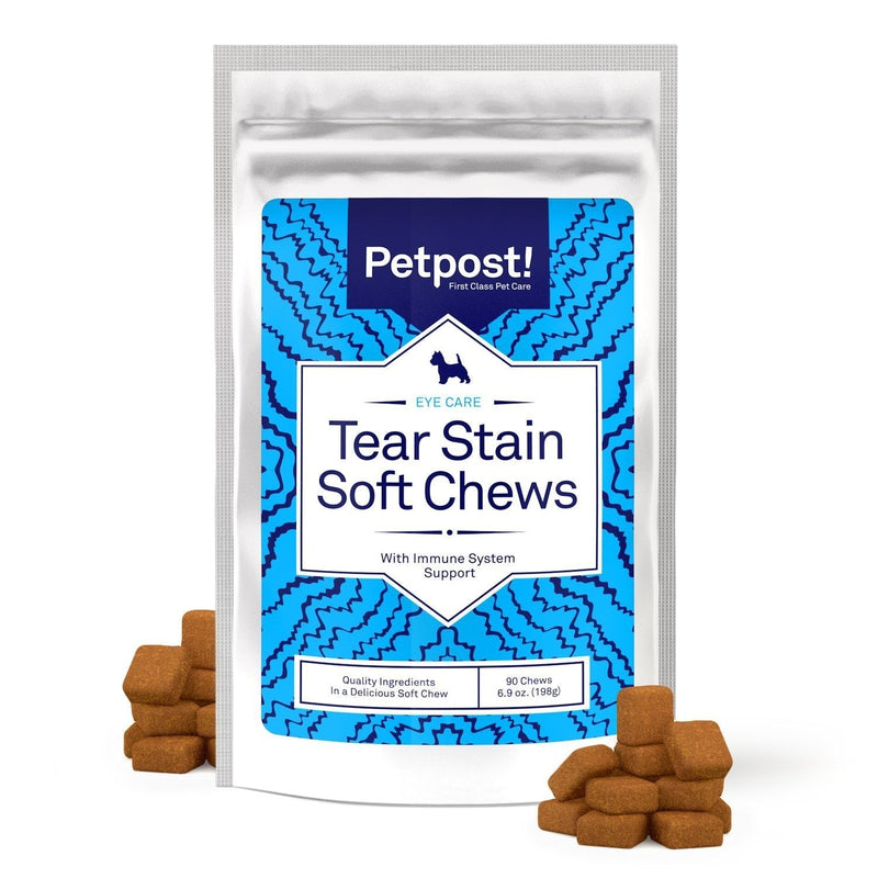 Petpost | Tear Stain Remover Soft Chews - Delicious Eye Stain Supplement for Dogs - Natural Treatment for Tear Stains on Dogs 90 ct. - PawsPlanet Australia