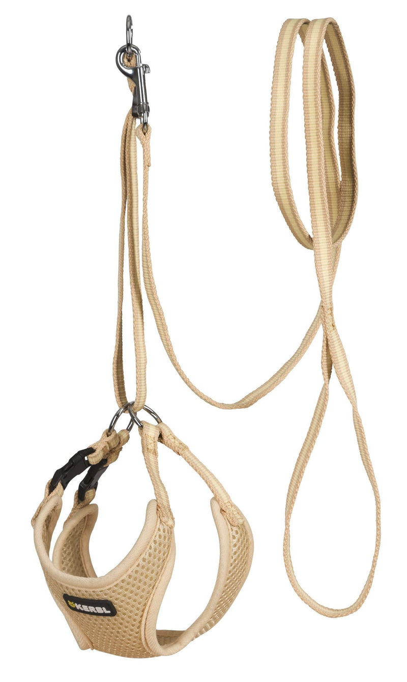 Kerbl Puppy Harness with Rope, 24-44 cm/10 mm, Beige - PawsPlanet Australia