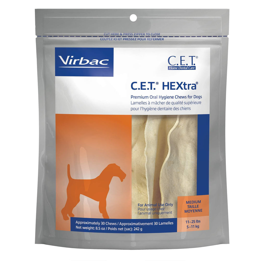 Virbac CET HEXtra Premium Oral Hygiene Chews for Dogs M - PawsPlanet Australia