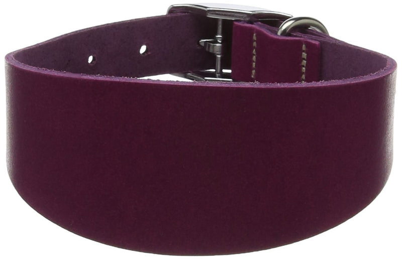 BBD Pet Products Whippet Leather Collar, Boysenberry - PawsPlanet Australia