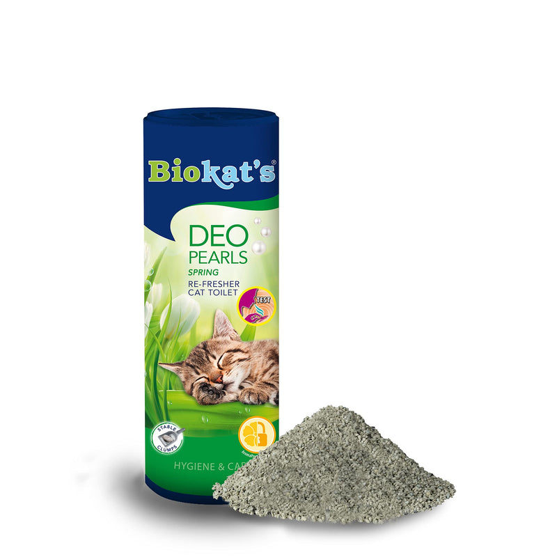 Biokat's Deo Pearls Spring - Litter additive with fragrance for freshness and firm lumps in the litter box - 6 cans (6 x 700 g) - PawsPlanet Australia