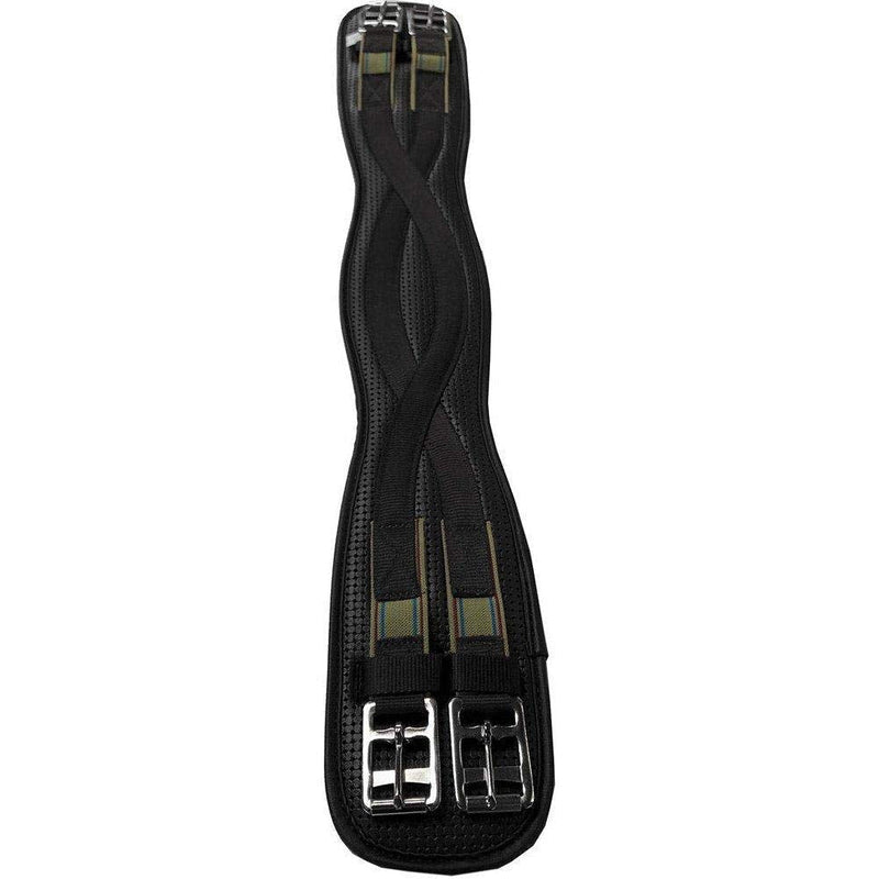 Kincade Anti-Chaffe Shaped Elastic Dressage Girth - Black: 18 - PawsPlanet Australia